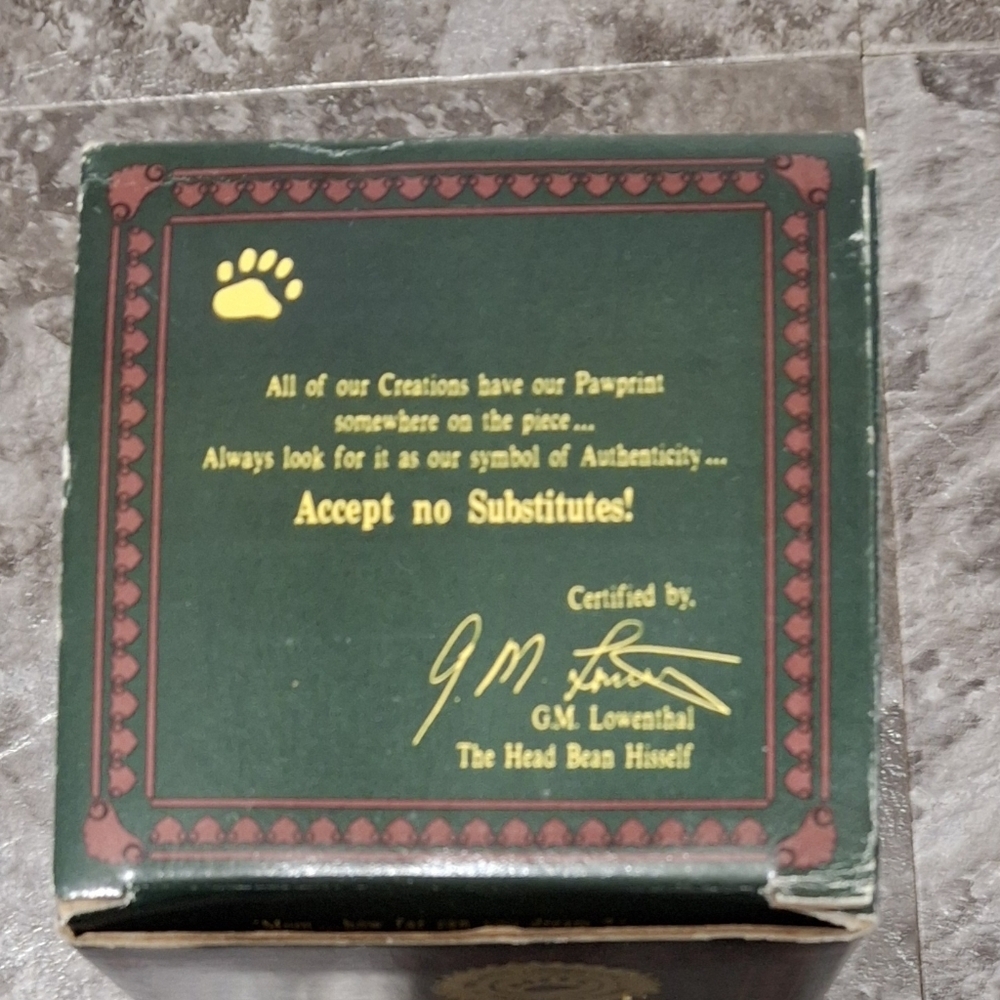 Boyd Bearstone Resin Uncle Elliot The Head Bean Wants You FoB 1996 / 1997 NIB. - Picture 3 of 4
